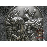 Икона оберегающая, медная посеребрённая «Георгий Победоносец» [6000-74]