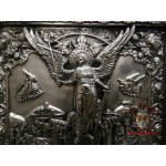 Икона православная, оберегающая, медная посеребрённая «Ангел Хранитель» [6000-76]