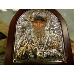 Икона с полукруглым завершением  «Святой Николай с Предстоящими» [807.274]