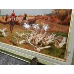 Картина, принт с прорисовкой «Английская конная охота» [7159]