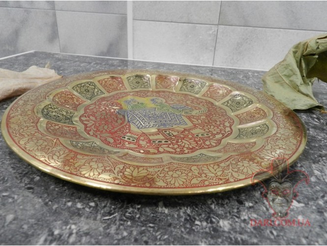 Декоративная тарелка, бронзовая «Фестиваль слонов» [706.554]