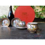 Кофейный набор 6 чашек с блюдцами, подарочный «Сплетницы» [609.054-4]