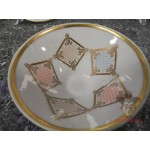 Набор 2+1: Чашка, блюдце, тарелка десертная «Ромбы» [800-556-1]