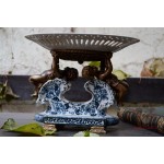 Декоративная ваза-блюдо «Близнецы», серия «Зимняя орхидея» [800-586]